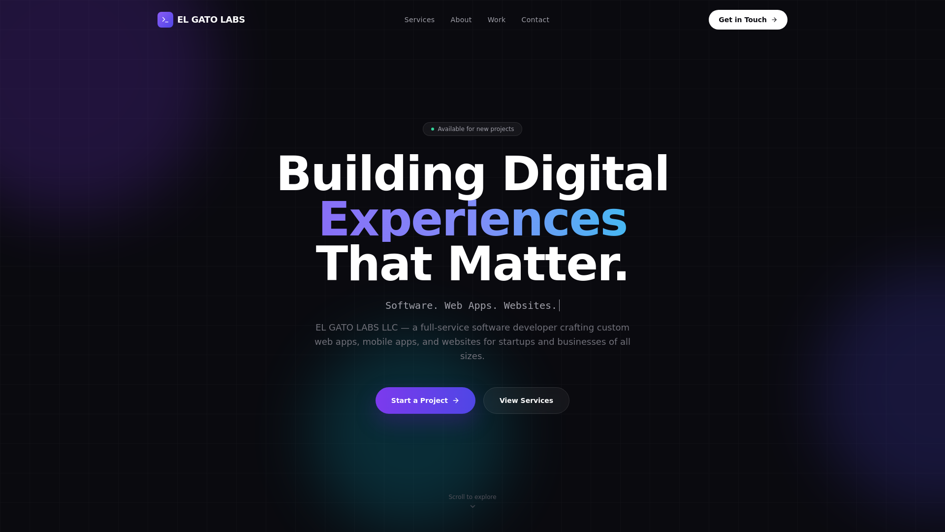 website screenshot of https://el-gato-labs.pages.dev/