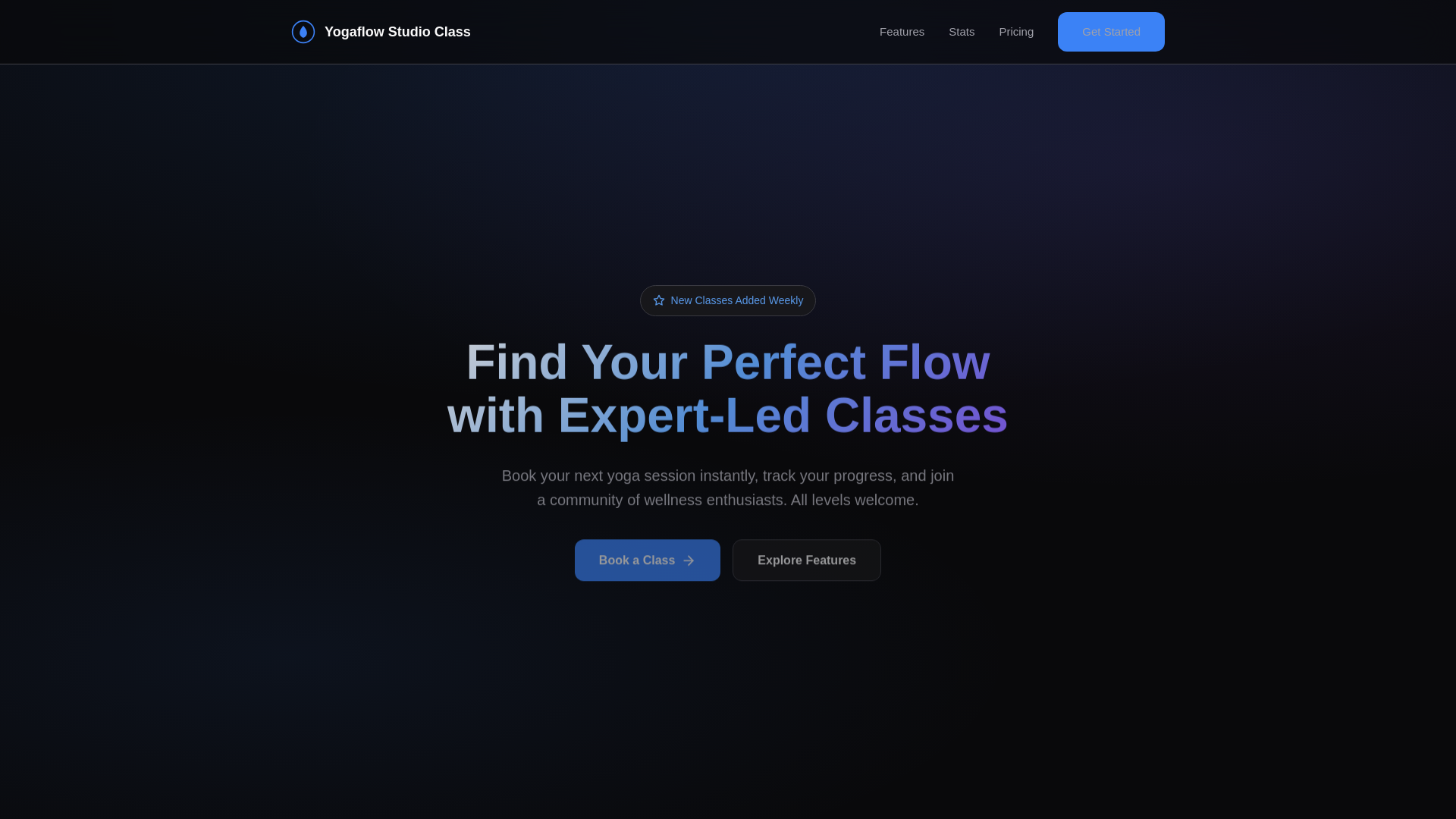 website screenshot of https://yogaflow-studio-class.pages.dev/