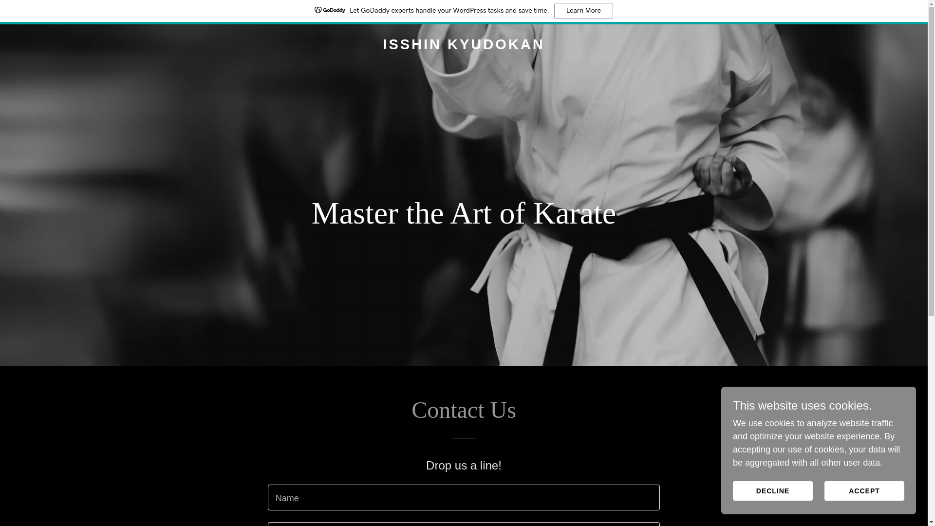 website screenshot of https://isshinkyudokan.co.uk/