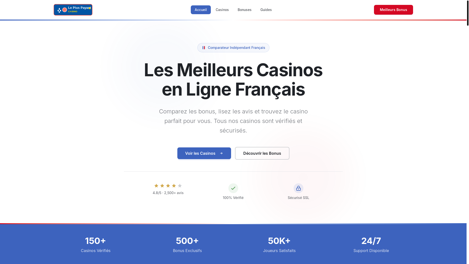 website screenshot of https://le-plus-payant.casino/