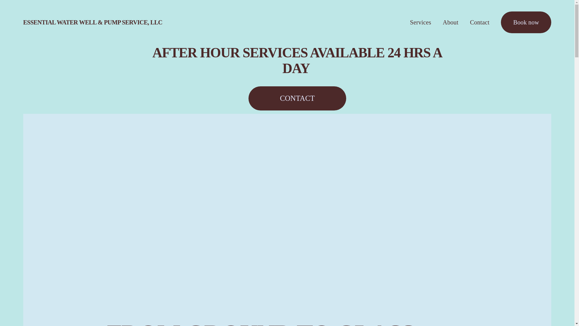 website screenshot of https://essentialwaterwellpumpservicellc.com/