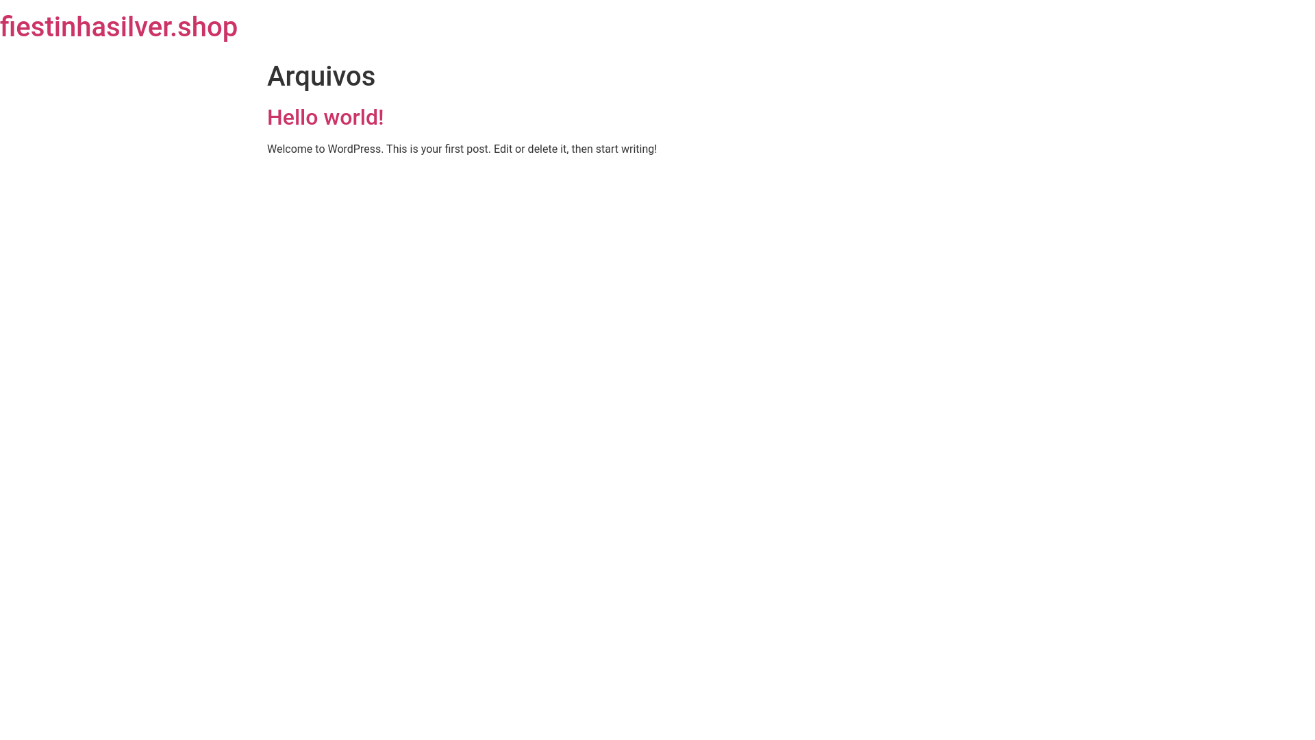 website screenshot of https://fiestinhasilver.shop/