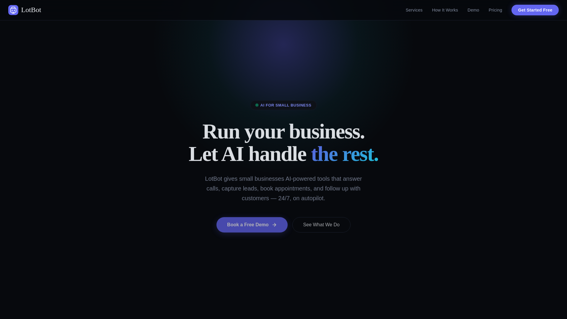website screenshot of https://getlotbot.com/