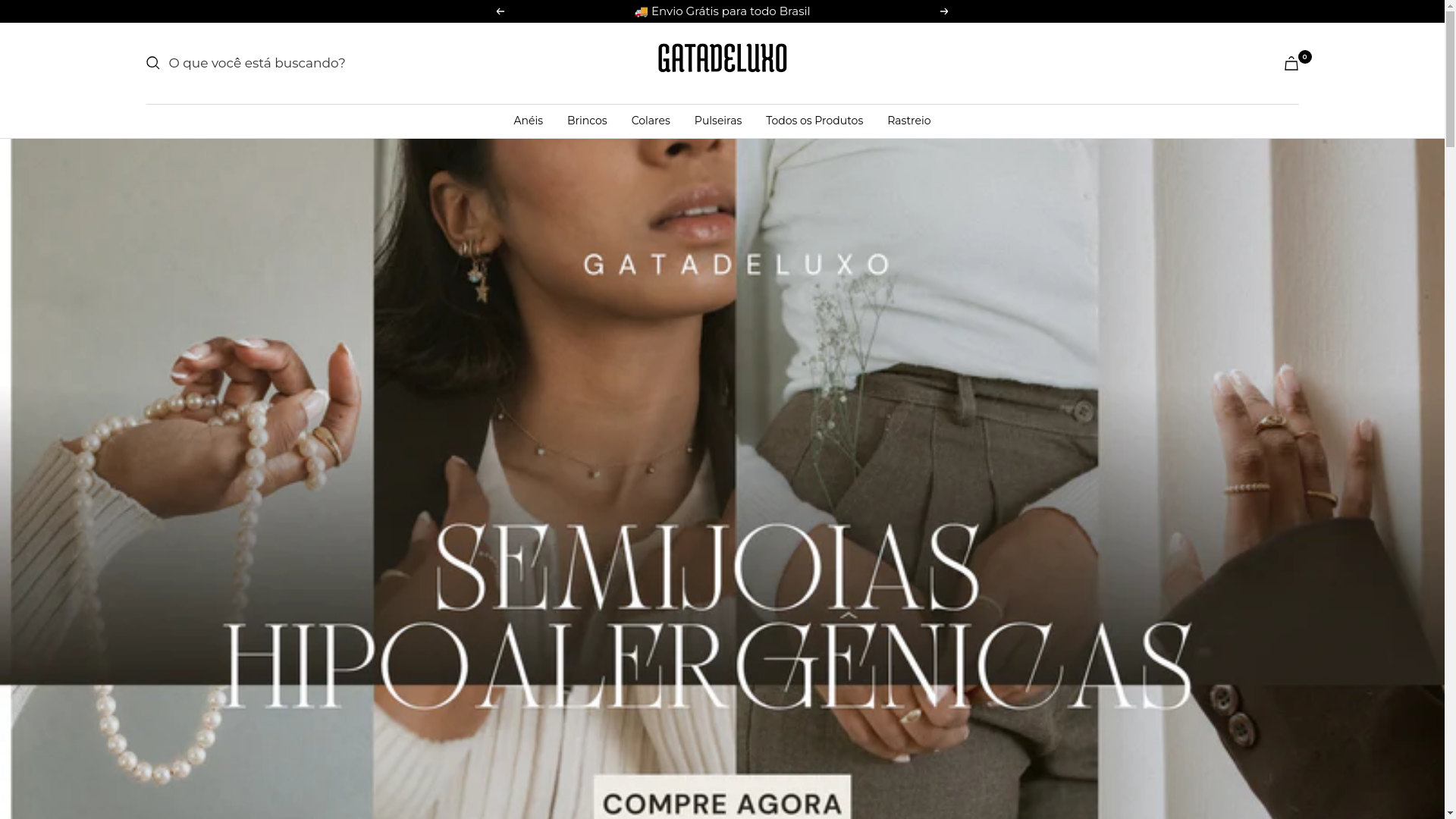 website screenshot of https://gatadeluxojoias.com.br/
