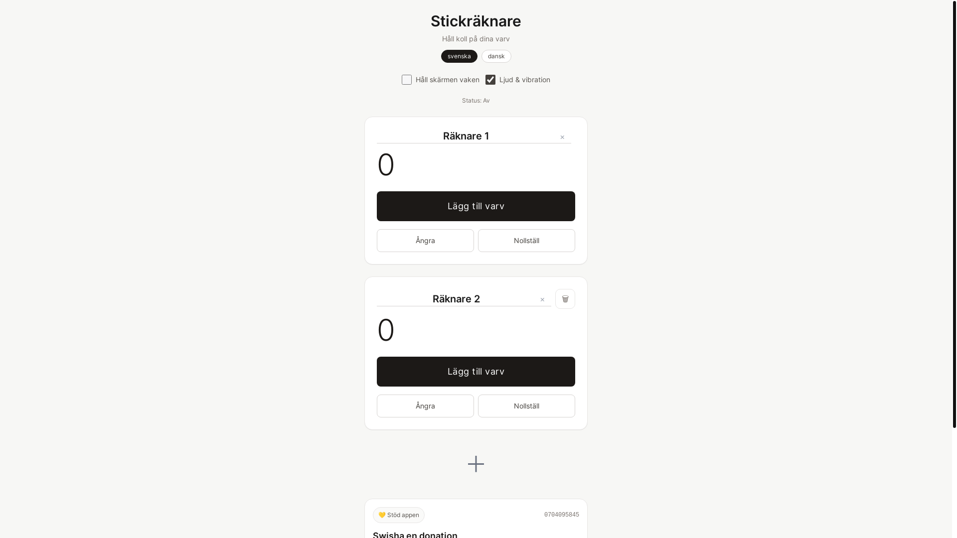 website screenshot of https://stickaochdricka.pages.dev/