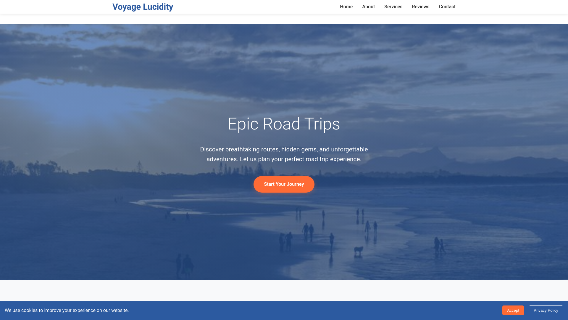 website screenshot of https://voyagelucidity.click/