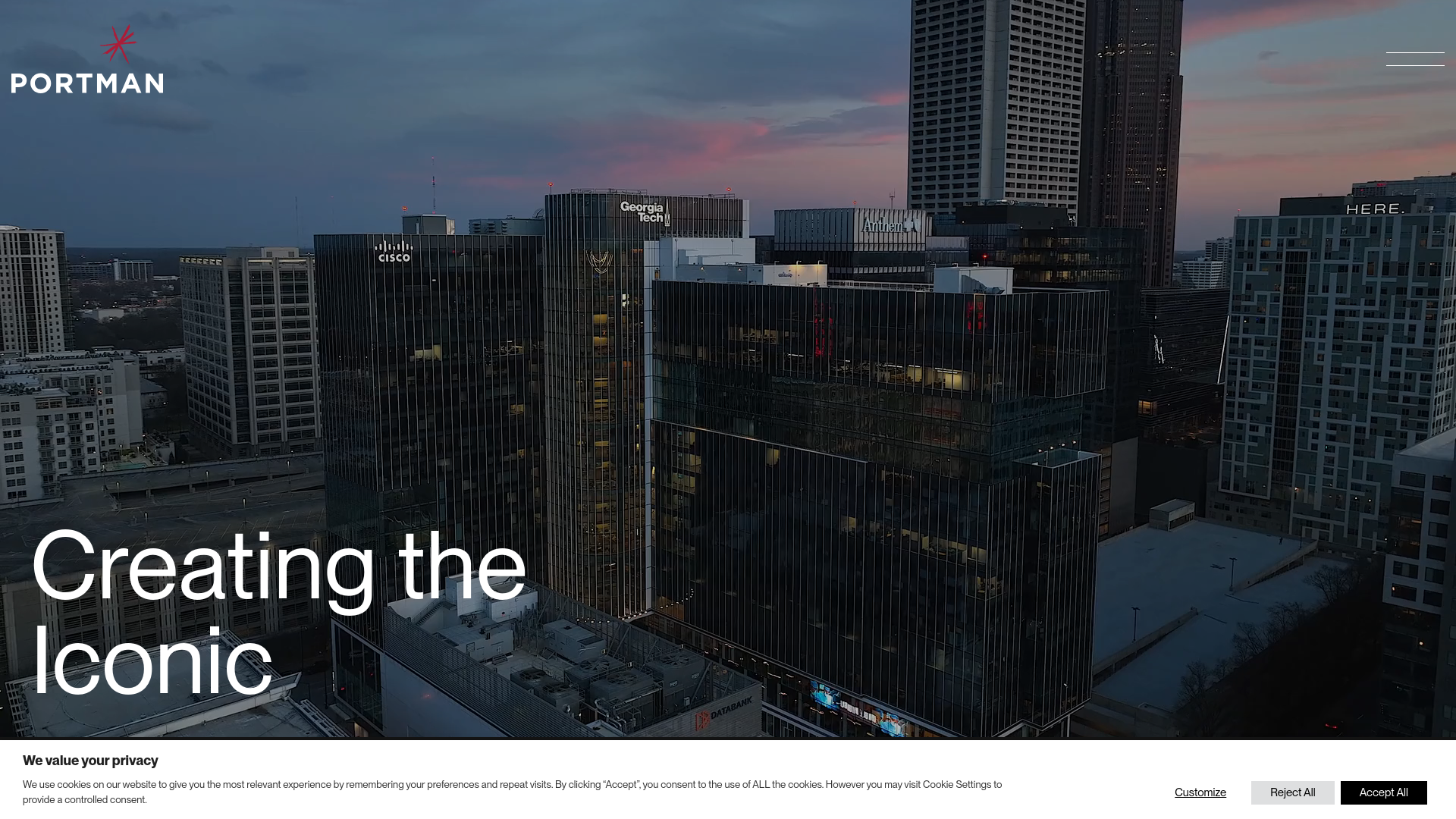 website screenshot of http://www.portmanholdings.com/