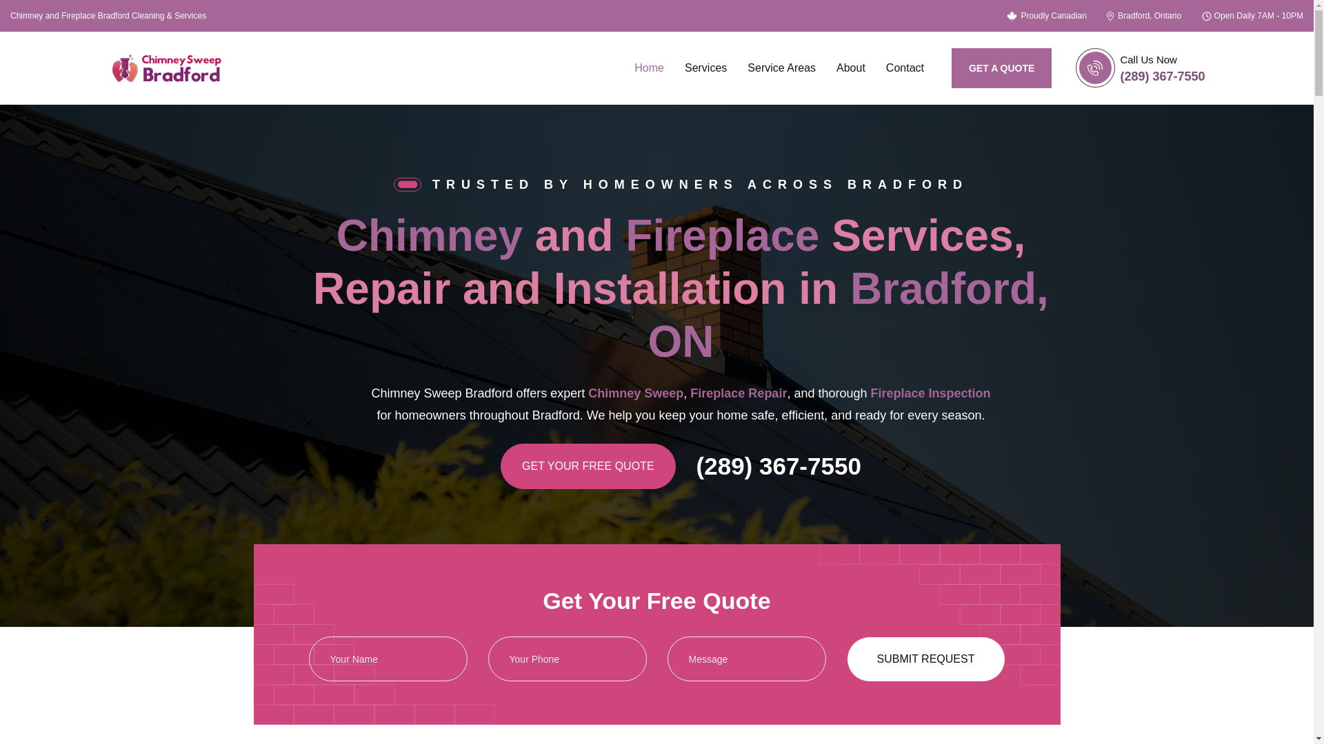 website screenshot of https://chimneysweepbradford.ca/