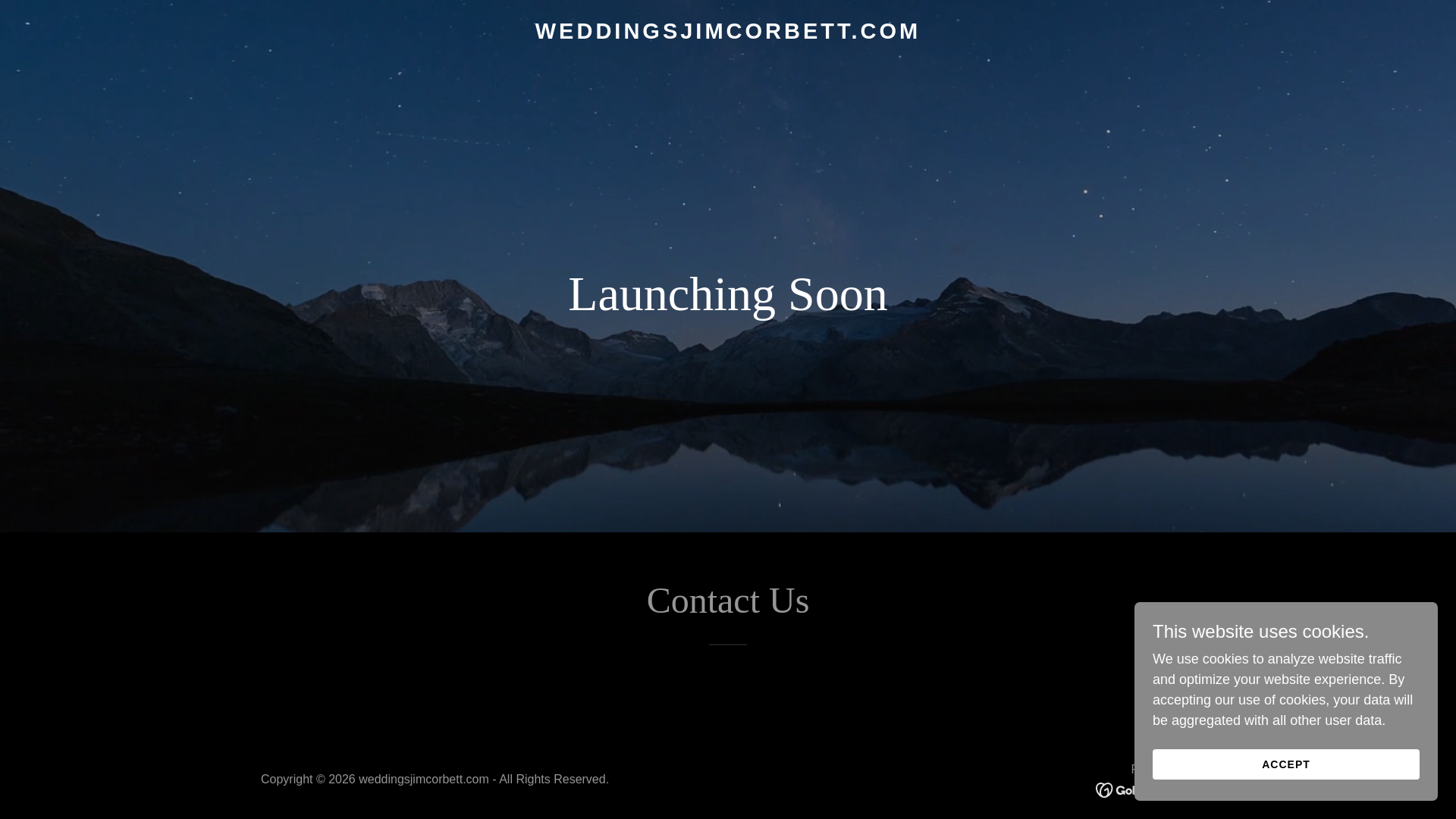 website screenshot of https://weddingsjimcorbett.com