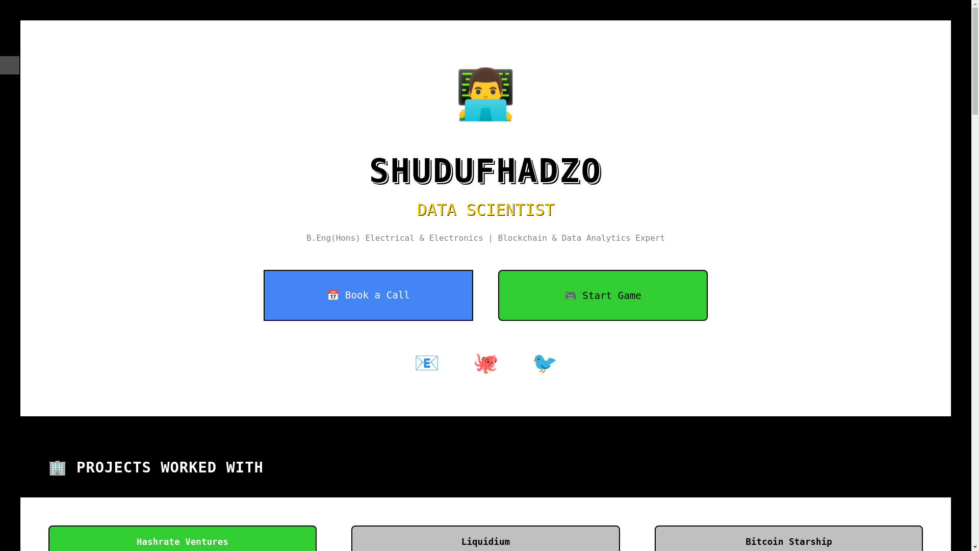 website screenshot of https://shudufhadzo.com/