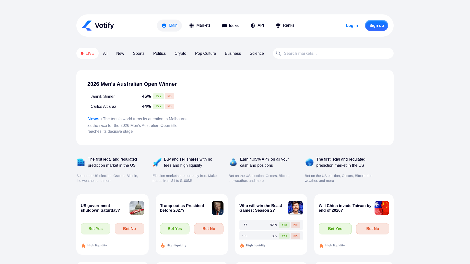 website screenshot of https://votifiy.com