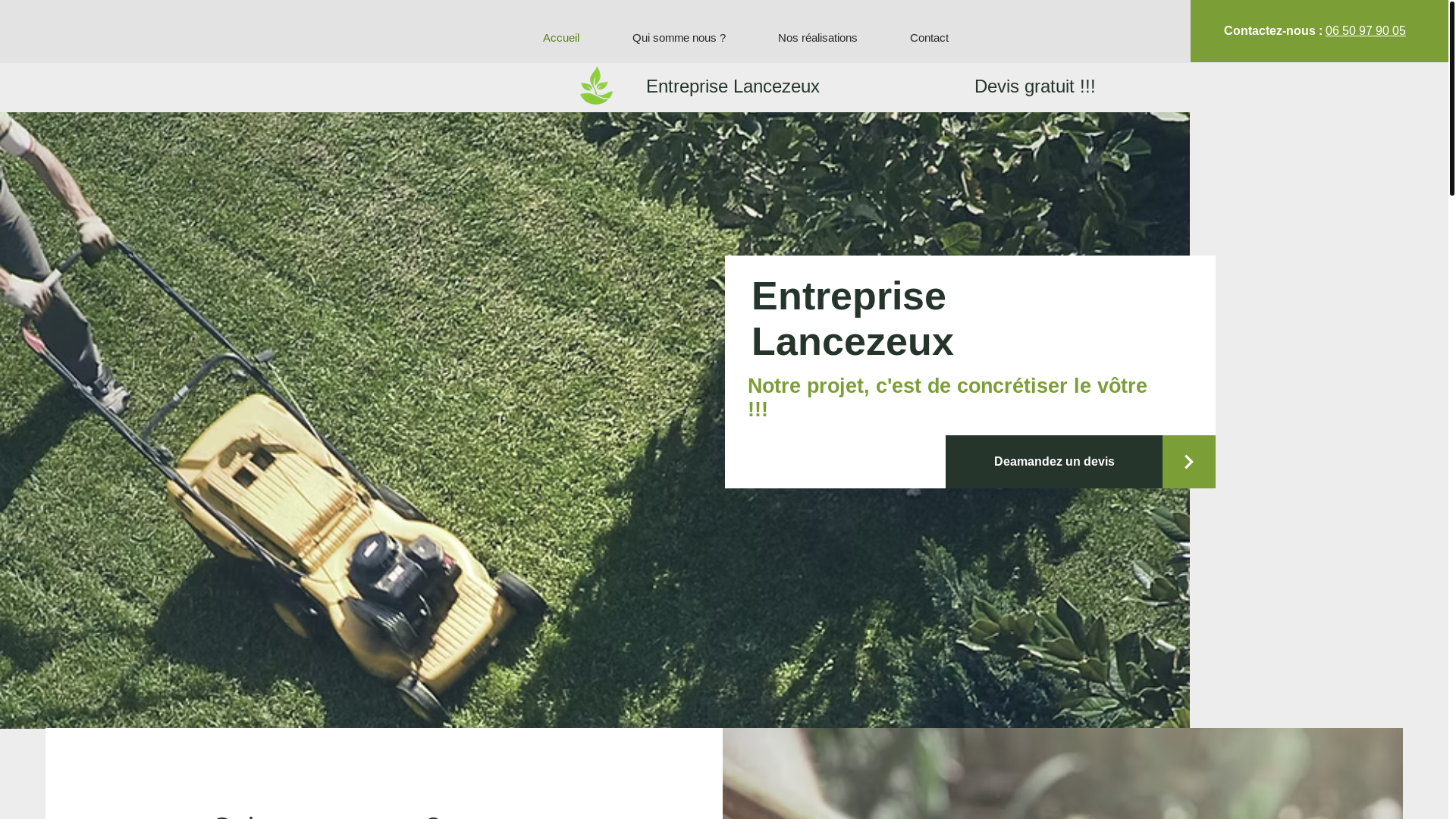 website screenshot of https://entreprise-lancezeux.com/
