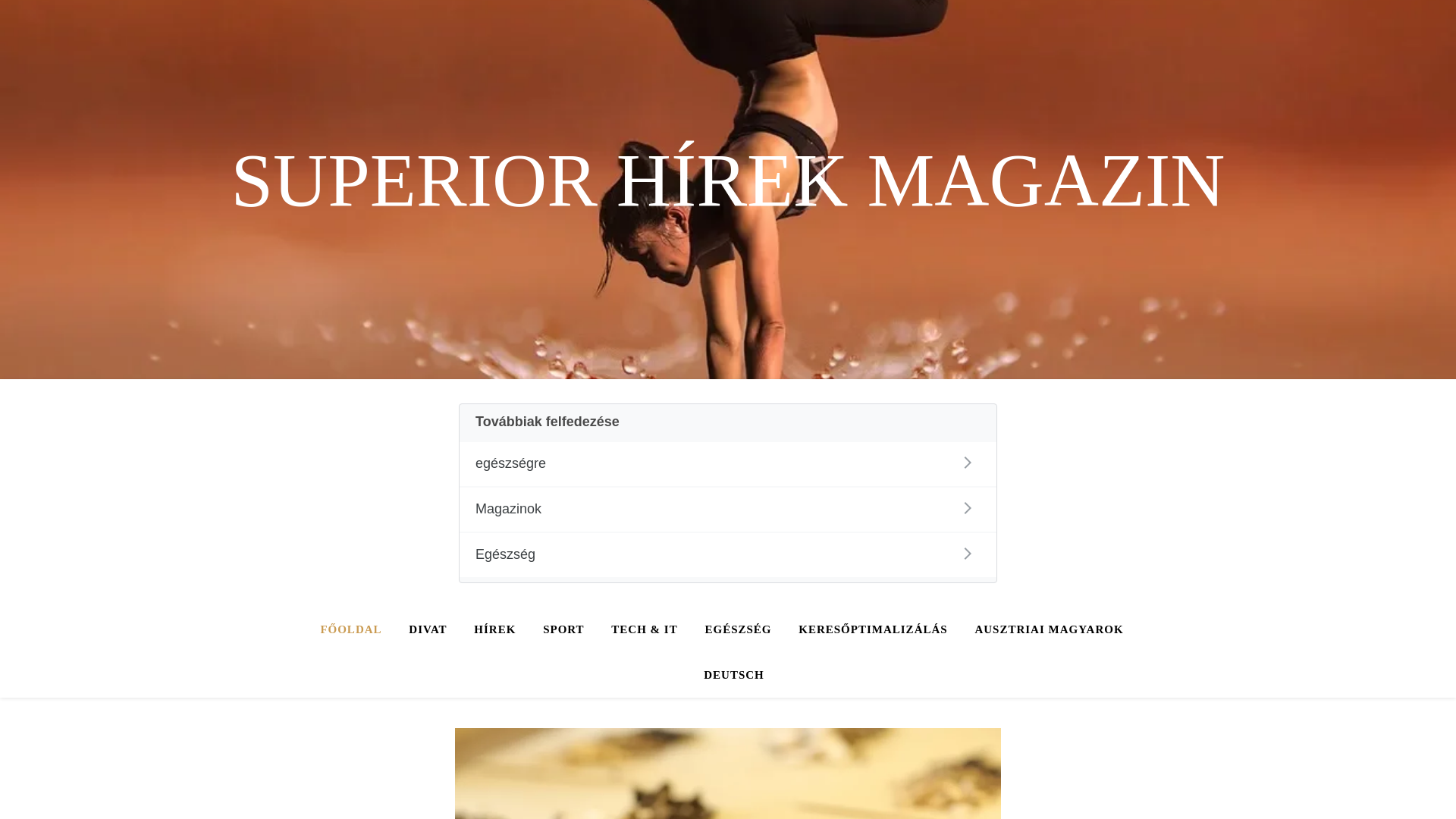 website screenshot of https://superiorhirek.hu/