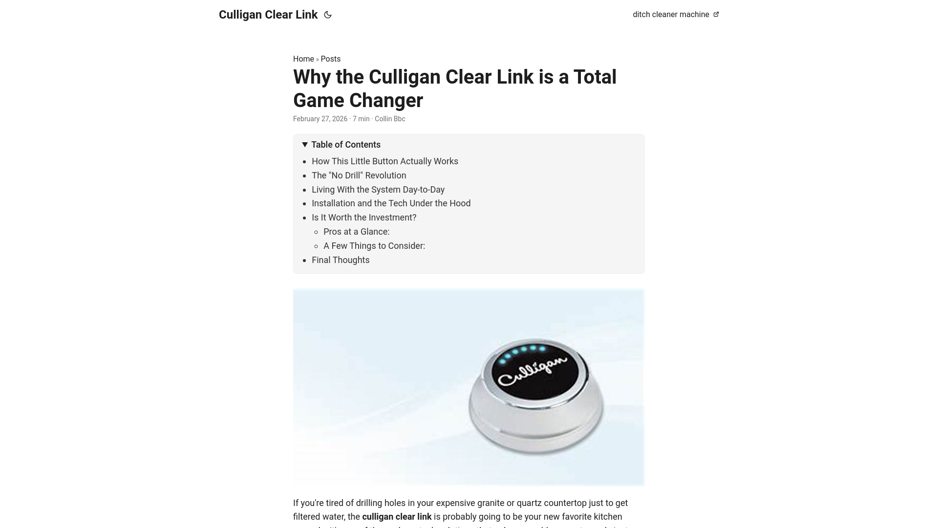 website screenshot of https://culligan-clear-link.pages.dev/