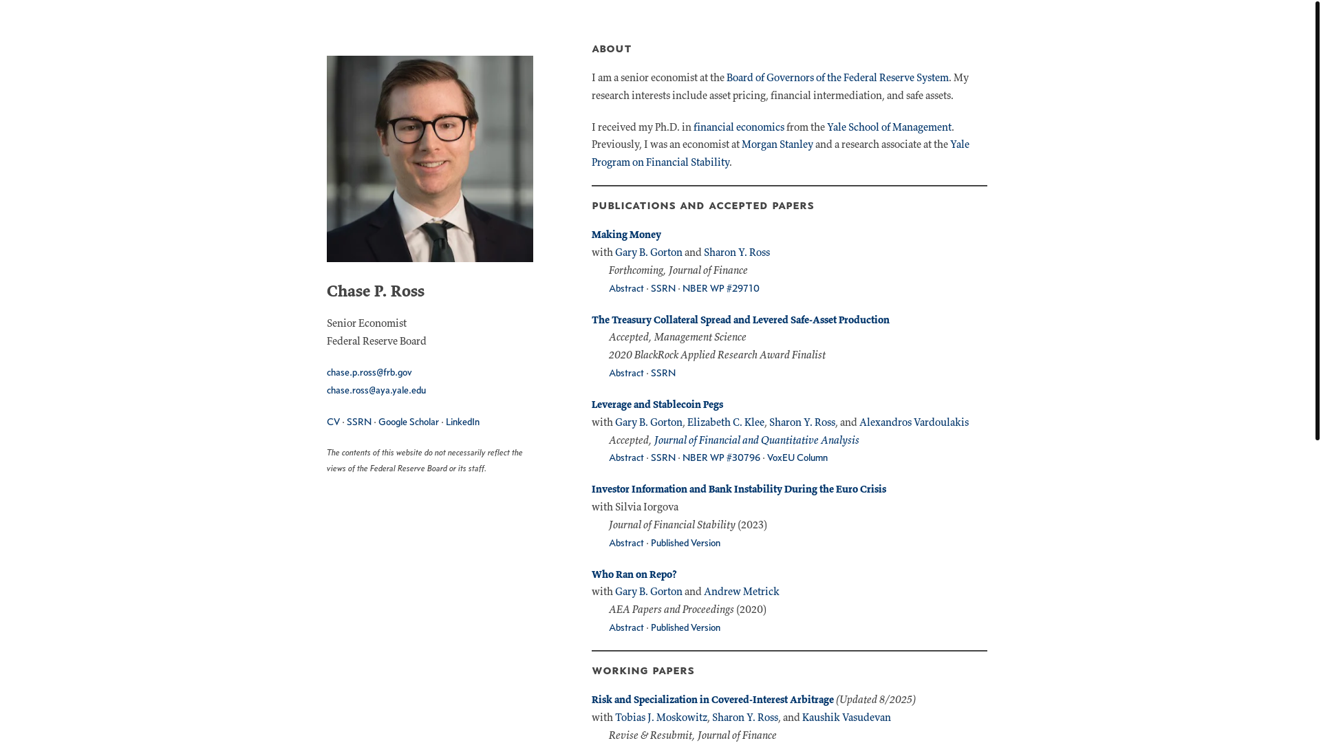 website screenshot of https://chaseross-com.pages.dev/