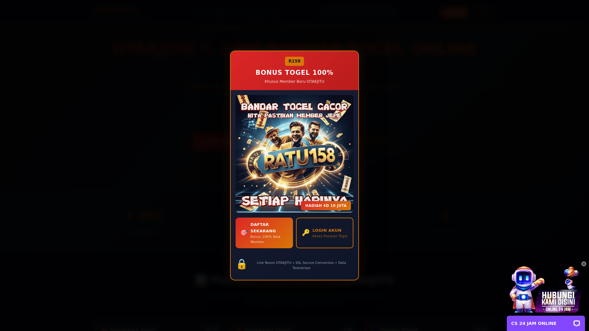 website screenshot of https://otakjitu.pages.dev/