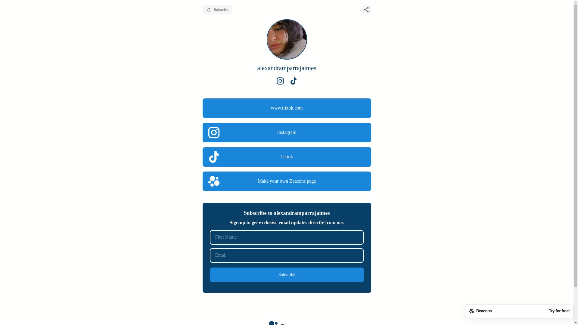 website screenshot of https://alexandramparrajaimes.com/