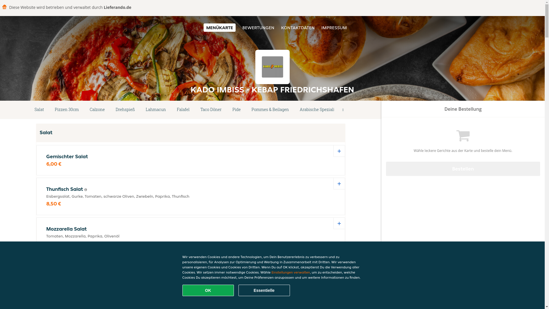 website screenshot of https://kadoimbiss-friedrichshafen.de/