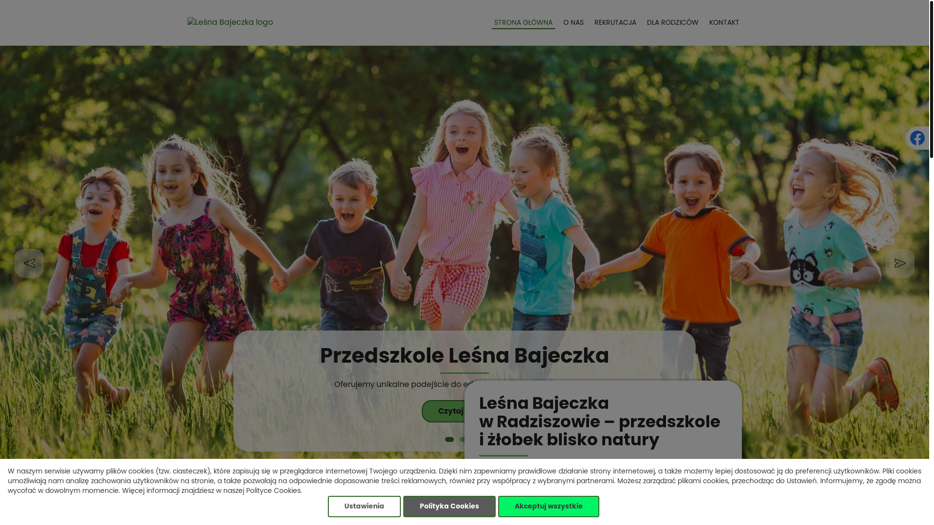 website screenshot of https://lesna-bajeczka.pl/