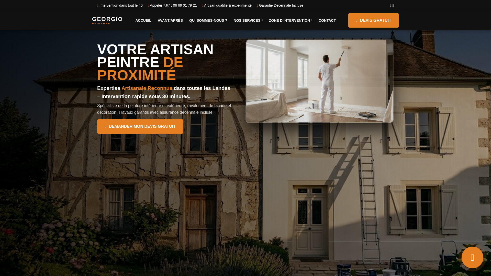 website screenshot of https://georgio-peinture.pages.dev/