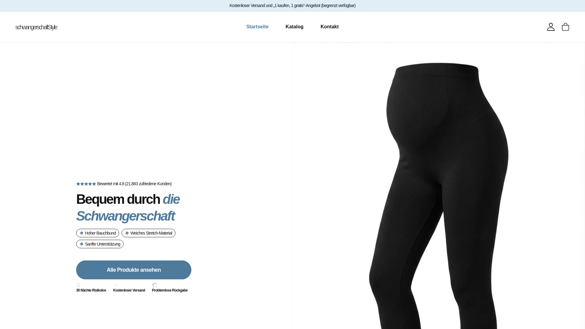 website screenshot of https://schwangerschaftstyle.com/
