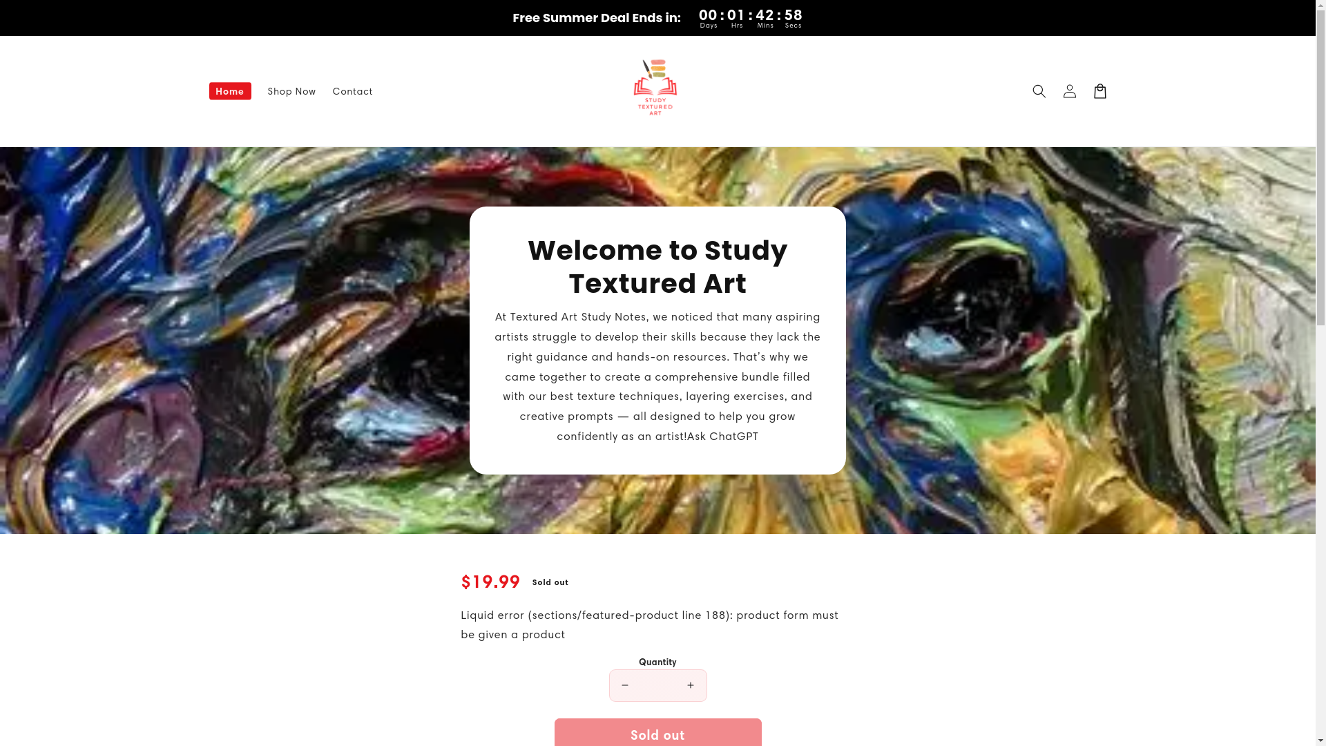 website screenshot of https://texturedartnotes.com/