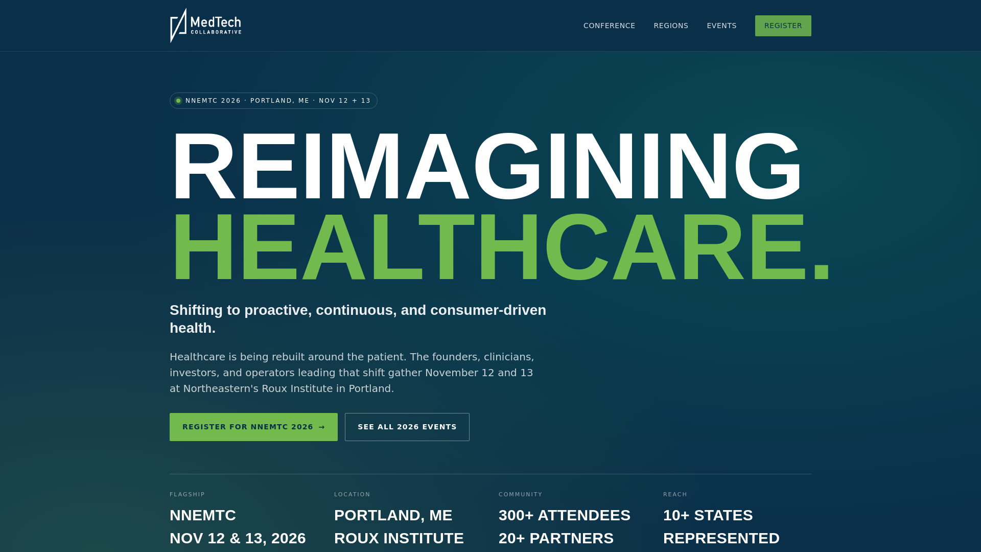 website screenshot of https://medtechcollab-website-o6jz5.kinsta.page