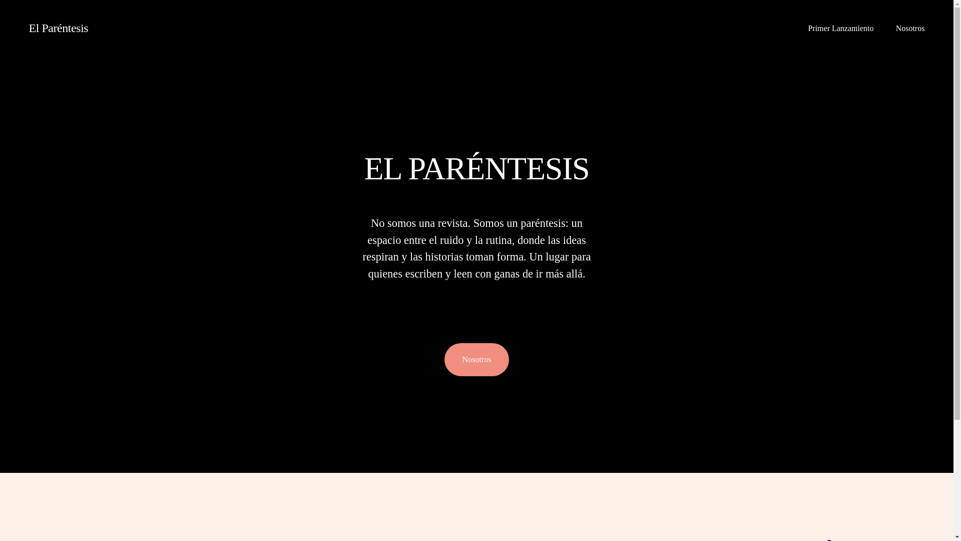 website screenshot of https://elparentesiss.com/