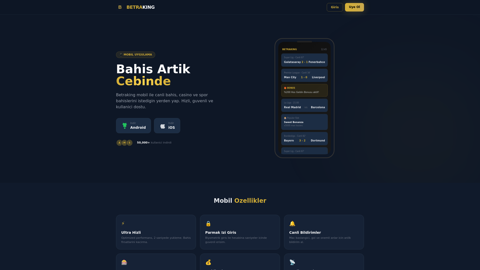 website screenshot of https://betraking.shop