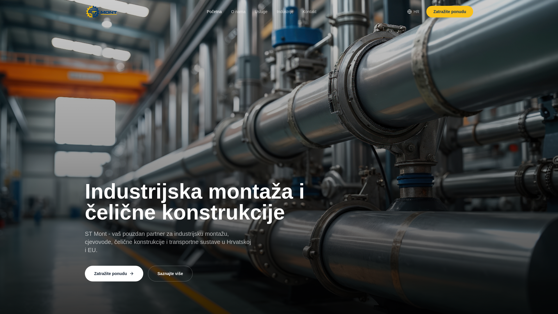 website screenshot of https://st-mont.hr