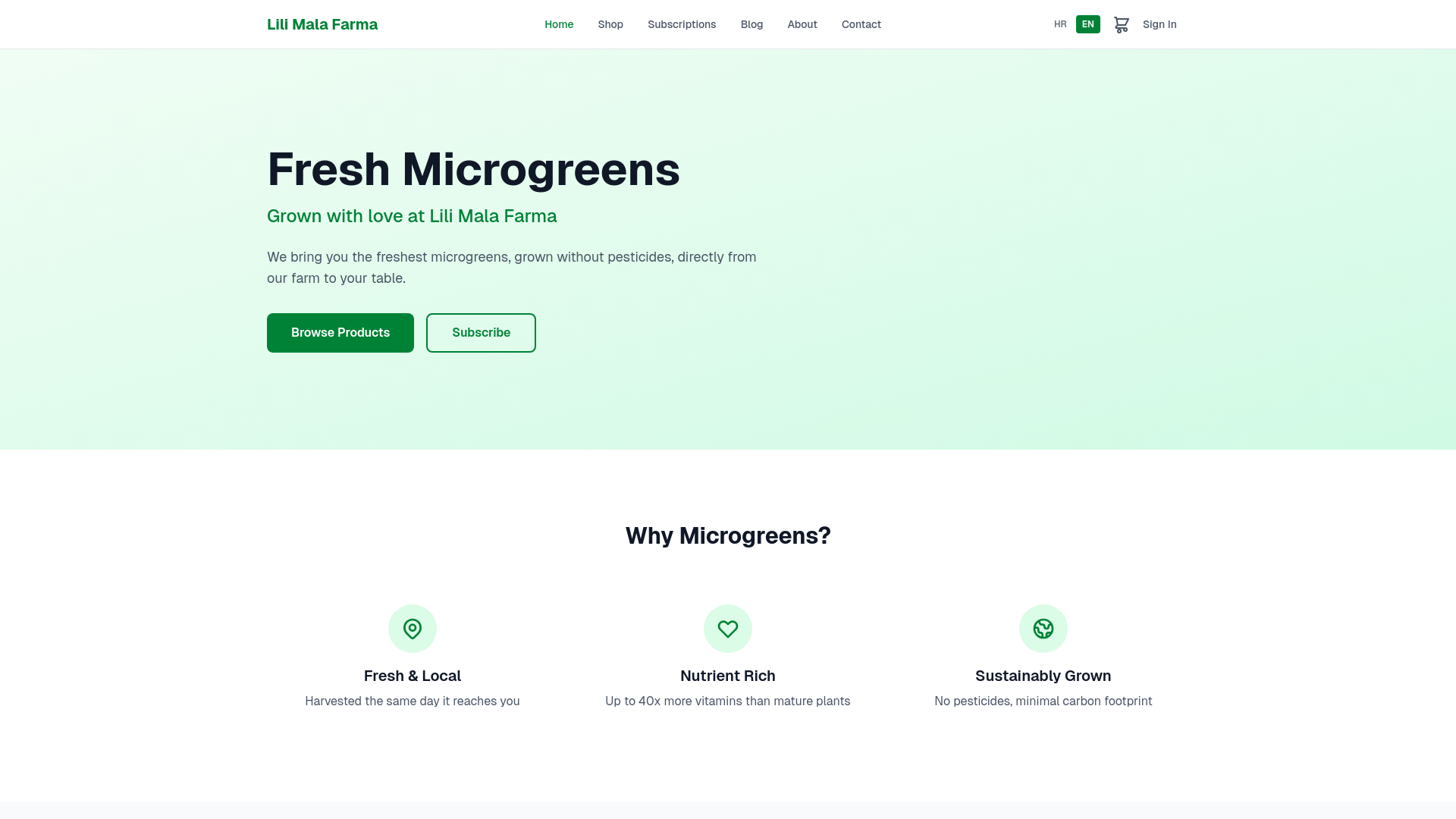 website screenshot of https://lilimalafarma.com/