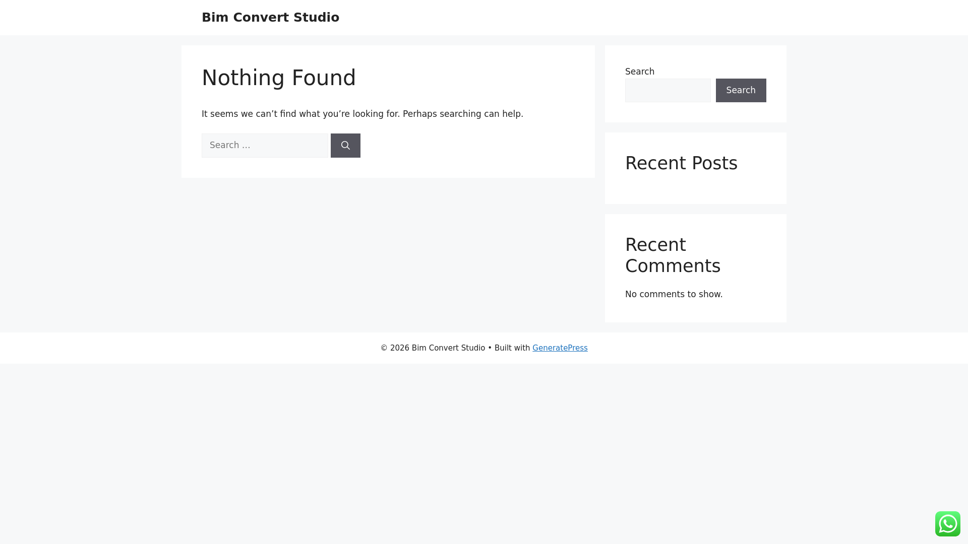 website screenshot of https://bimconvertstudio.com/