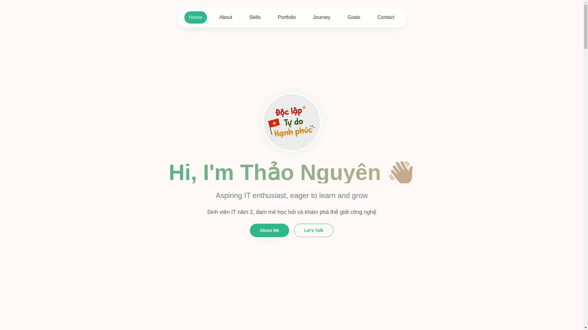 website screenshot of https://thaonguyen-website.me/