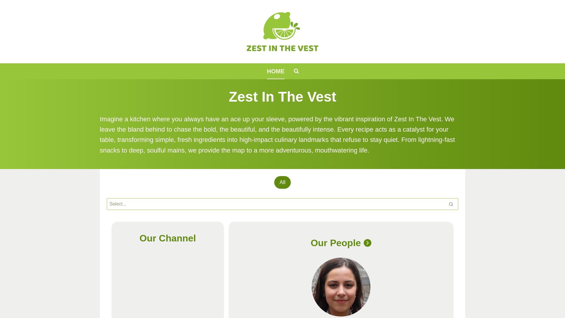 website screenshot of https://zestinthevest.com/