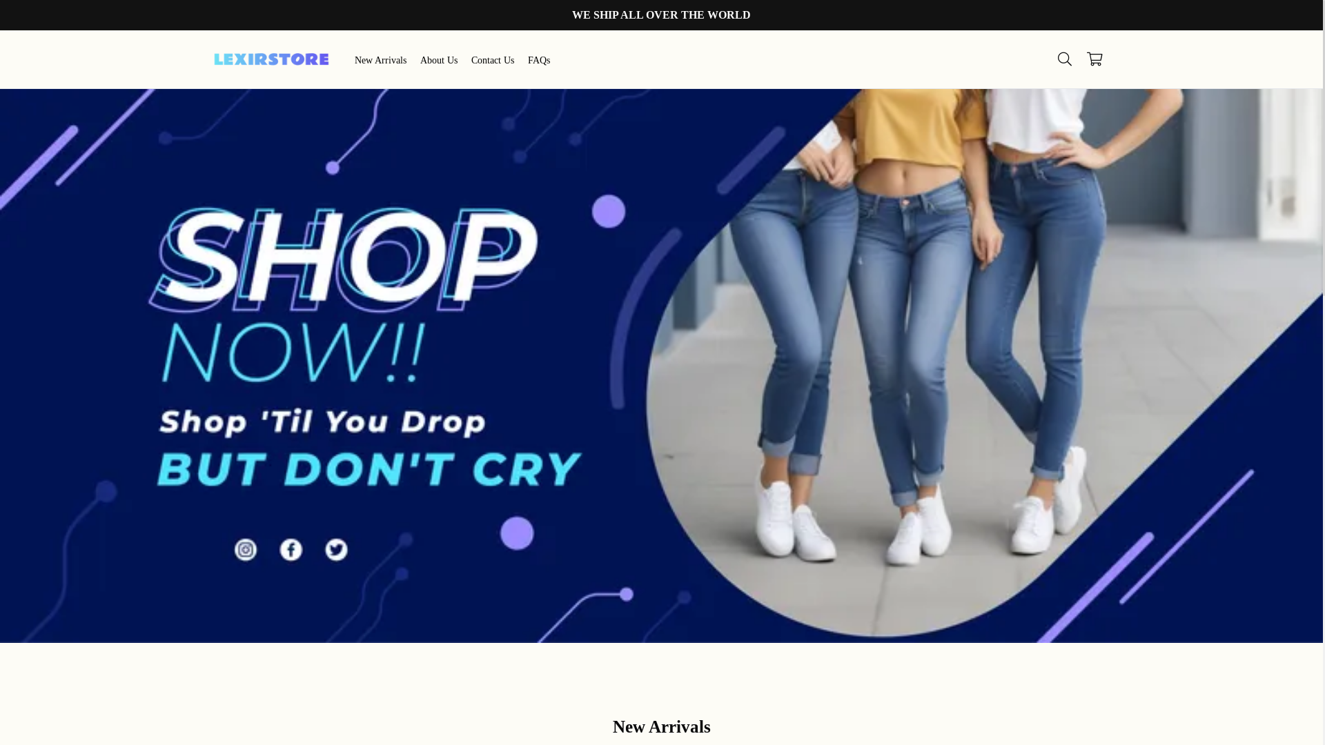 website screenshot of https://lexirstore.com/