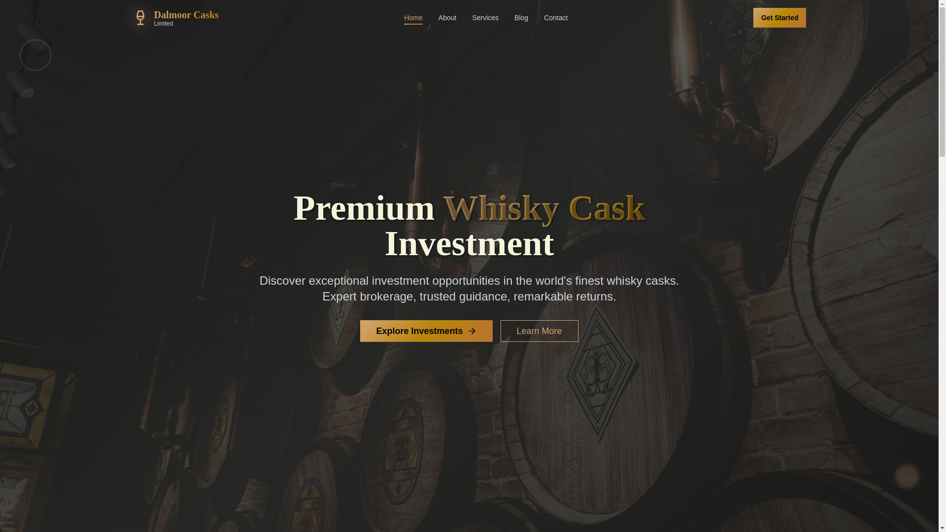 website screenshot of https://dalmoorcasks.com/