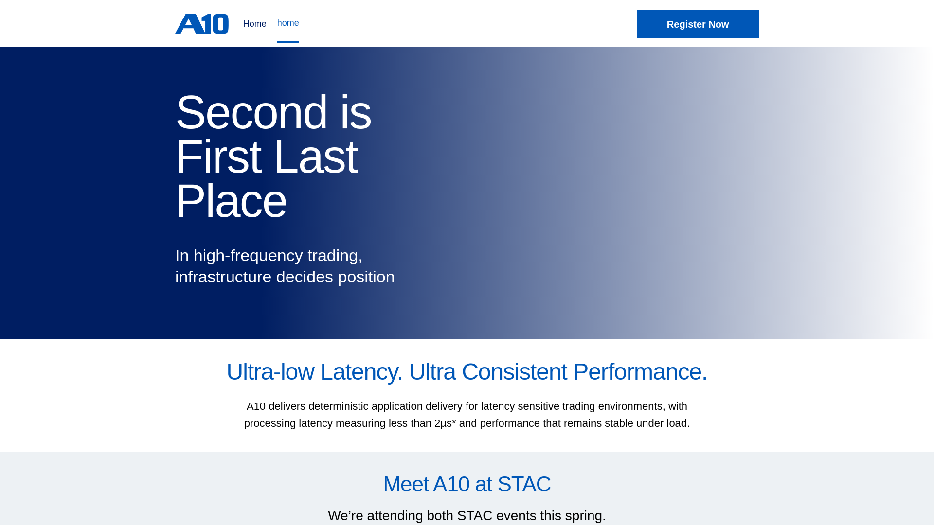 website screenshot of https://a10networks-stac.com/