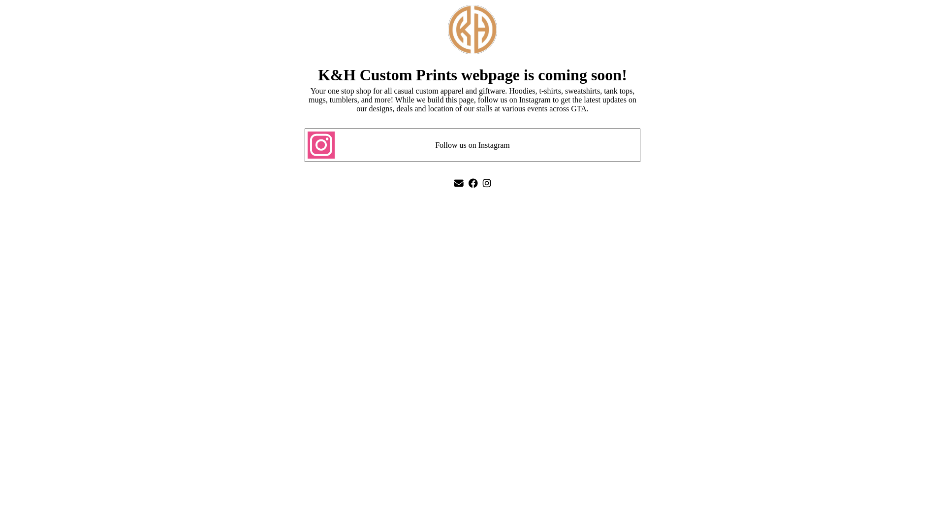 website screenshot of https://khcustomprints.com/