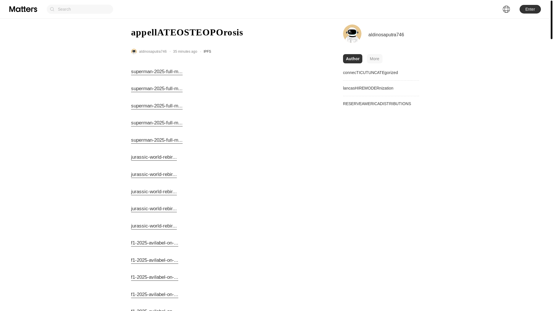 website screenshot of https://matters.town/a/8k47i0jugcii