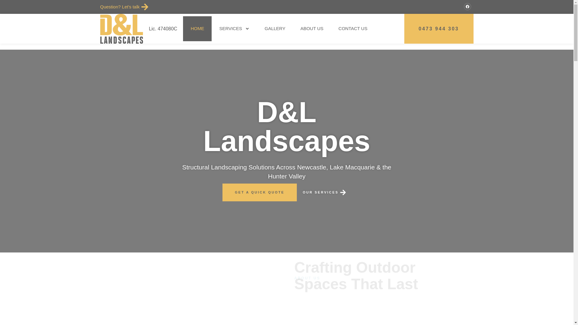 website screenshot of https://dandllandscapes.com.au/