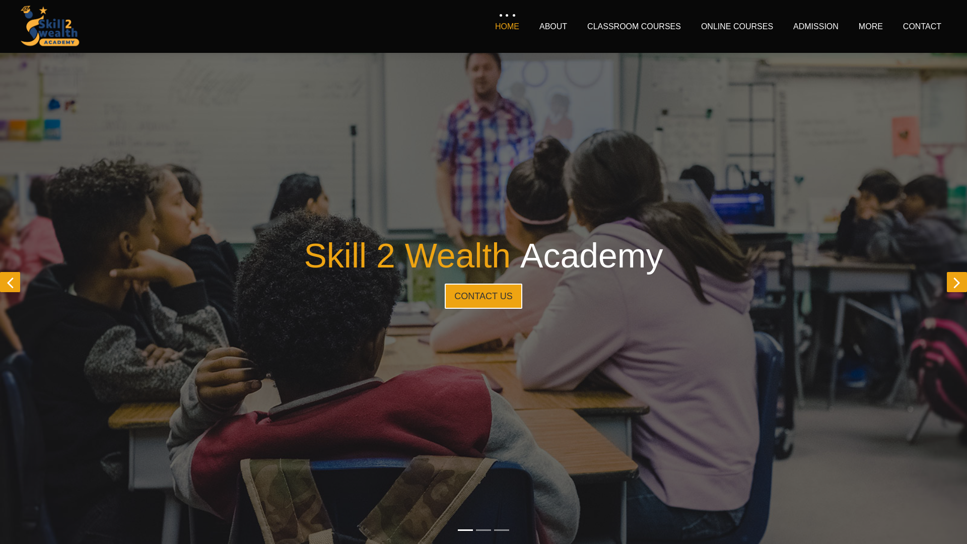 website screenshot of https://skill2wealth.co.in/