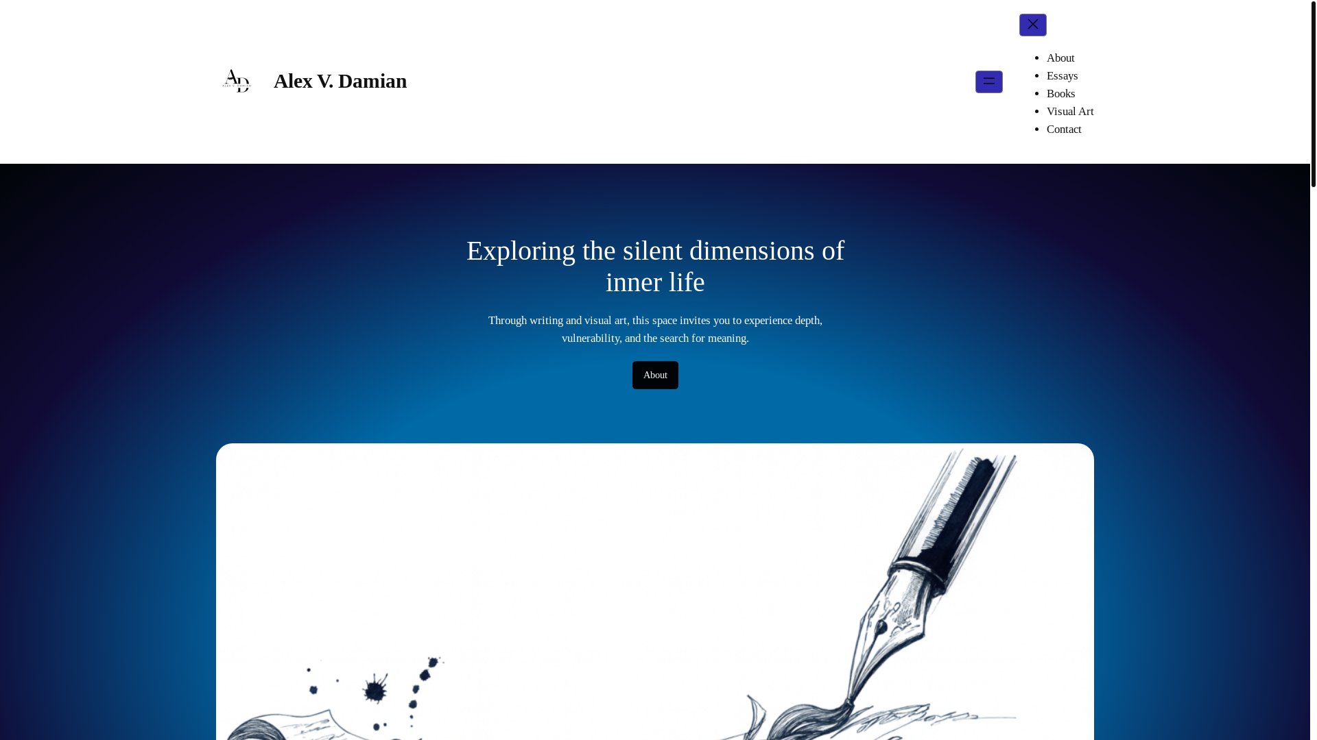 website screenshot of https://alexvdamian.com/
