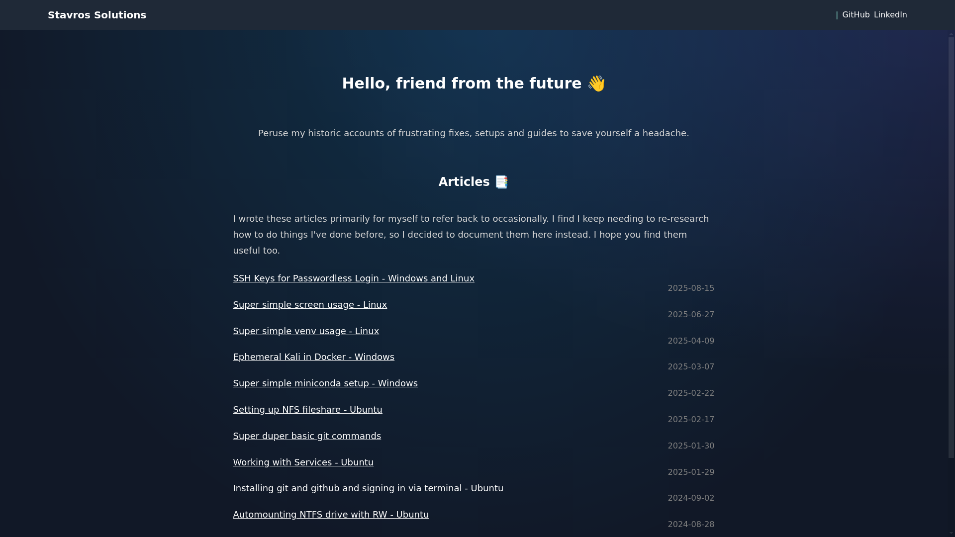 website screenshot of https://stavrossolutions.pages.dev/