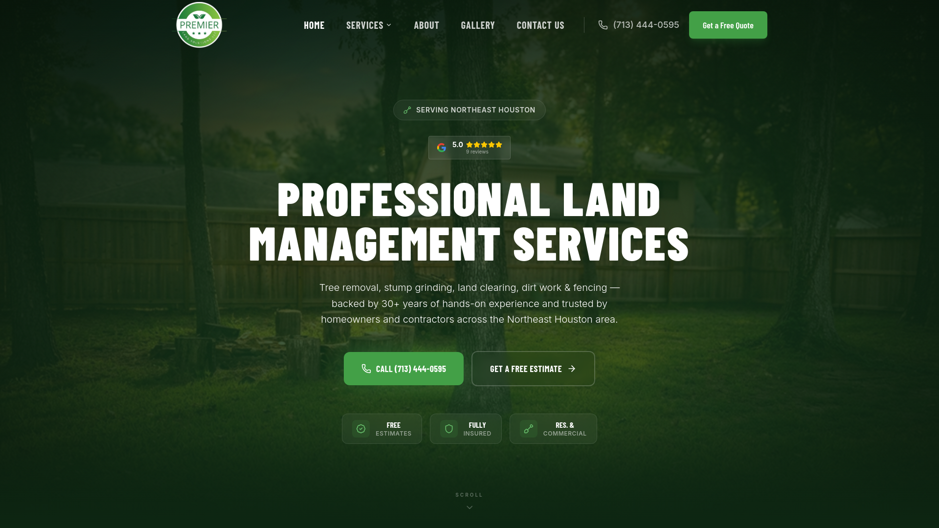website screenshot of https://premier-land-solutions.pages.dev/