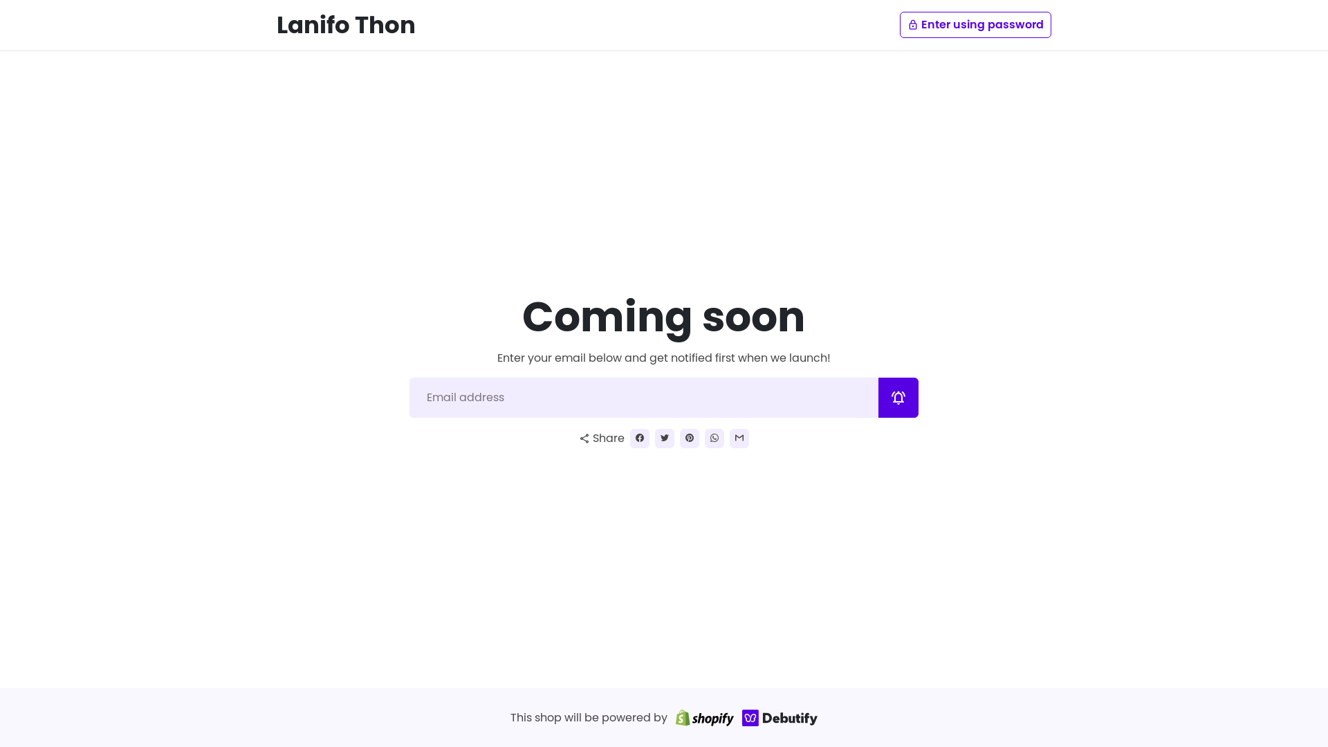 website screenshot of https://lanifothon.shop/