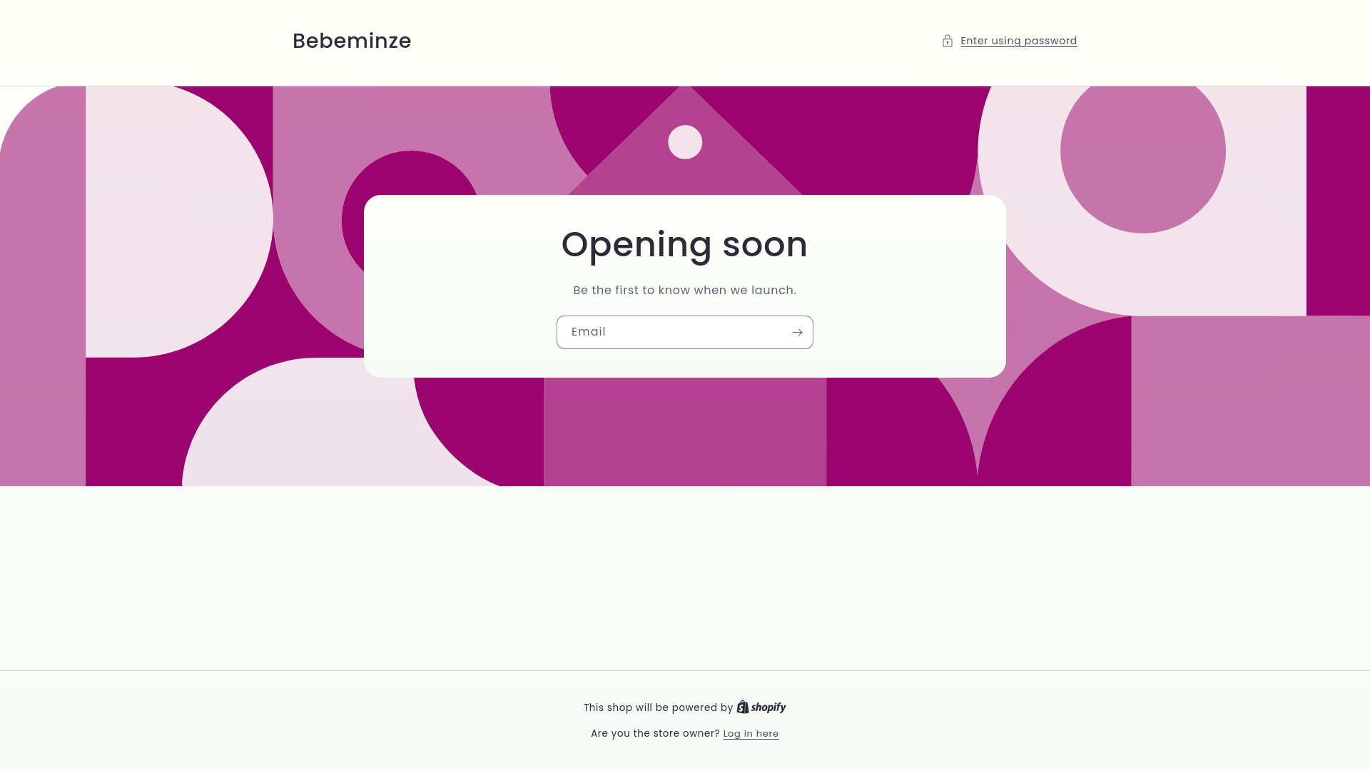 website screenshot of https://bebeminze.com/