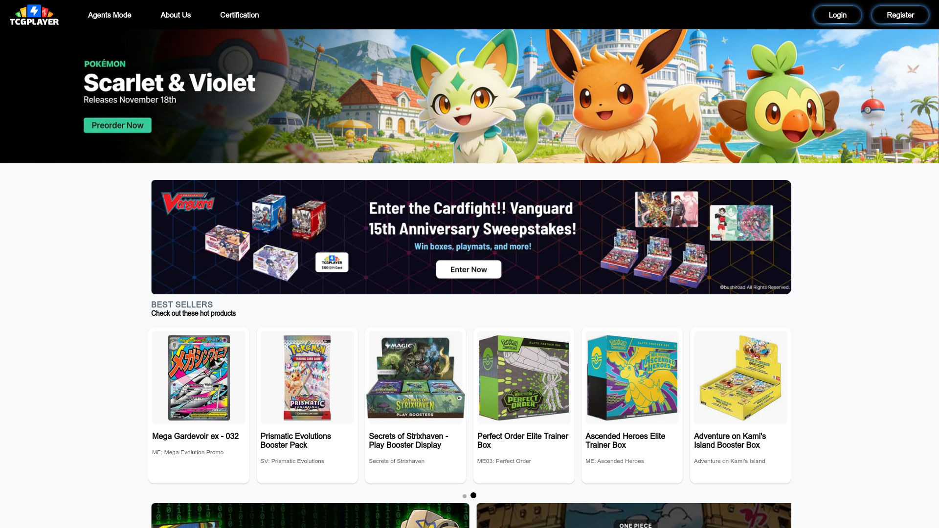 website screenshot of https://tcgplayerxs.com/