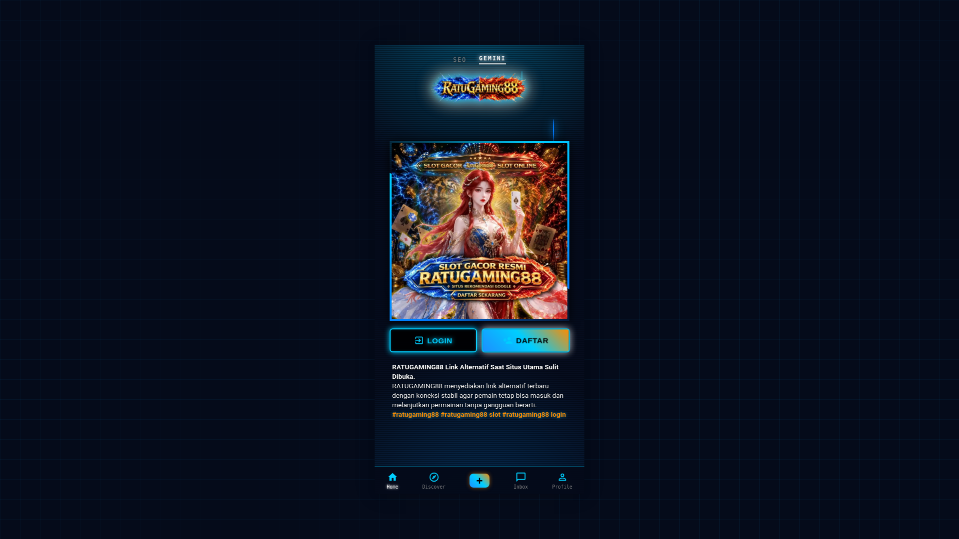 website screenshot of https://ratugg88-3dmetalkara-art.pages.dev/