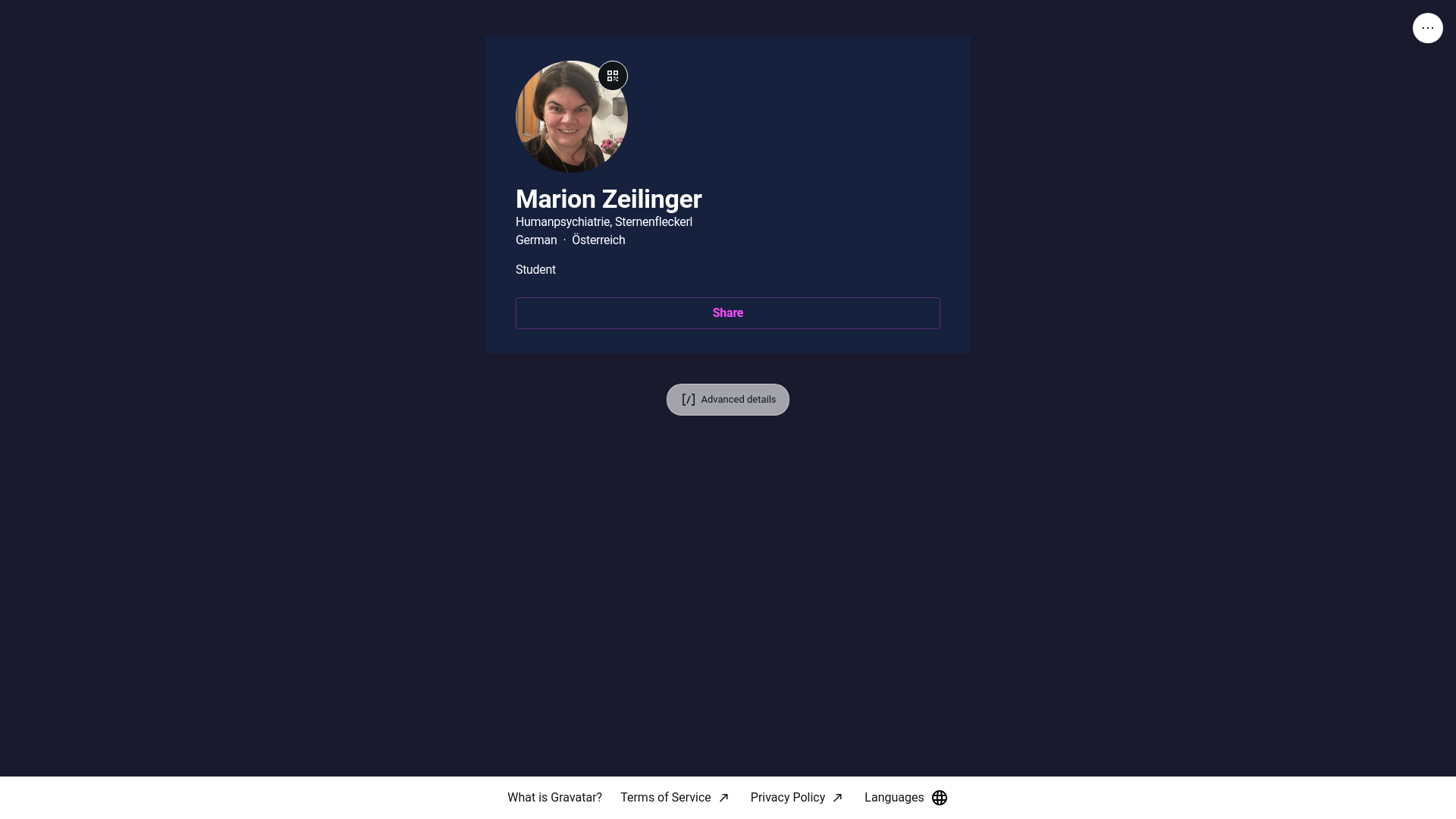 website screenshot of https://marionzeilinger.link/
