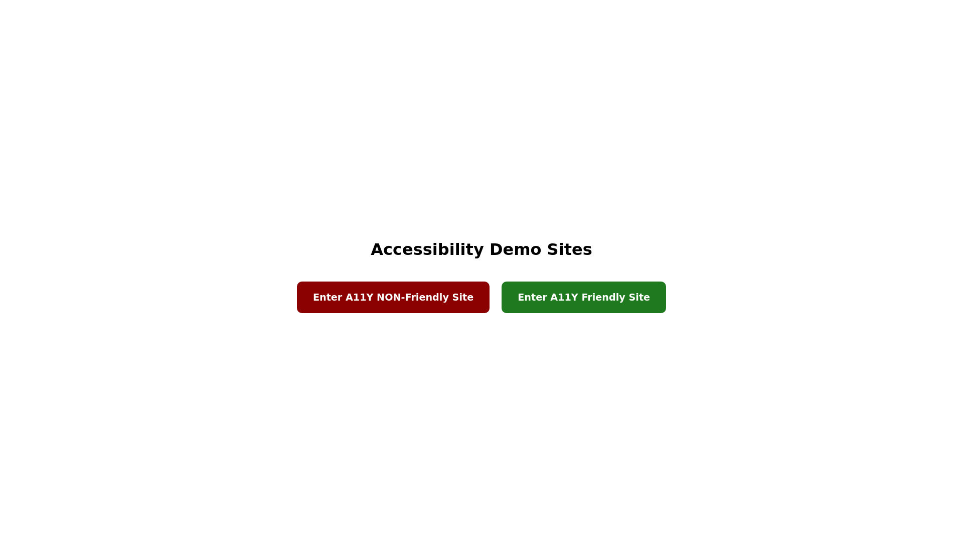 website screenshot of https://accessibilitydemo.co.uk/